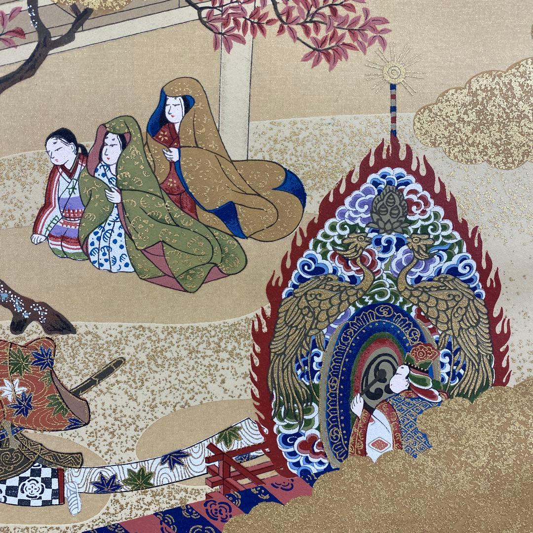 美品 掛け軸 土佐光起 源氏物語図「紅葉賀之図」工芸品 おもてなし