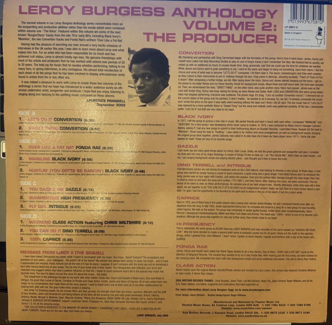 洋楽 Leroy Burgess Anthology Volume 2