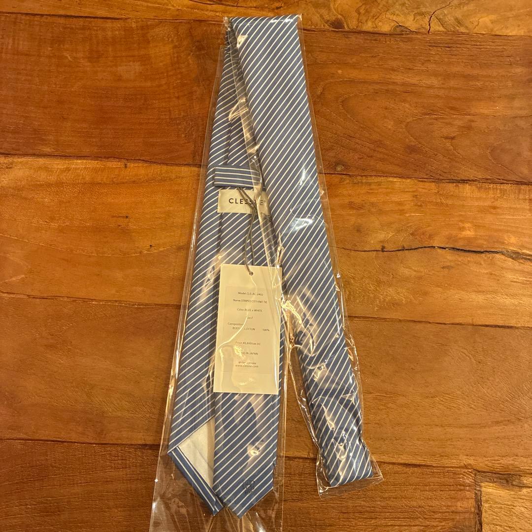 小物 clesste striped city knit tie
