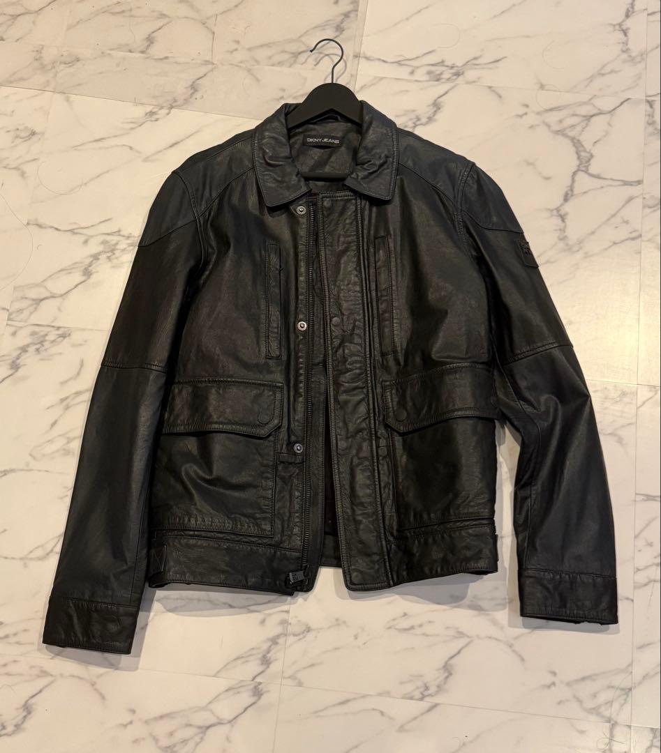 DKNY Jeans ブラック 本革レザージャケット