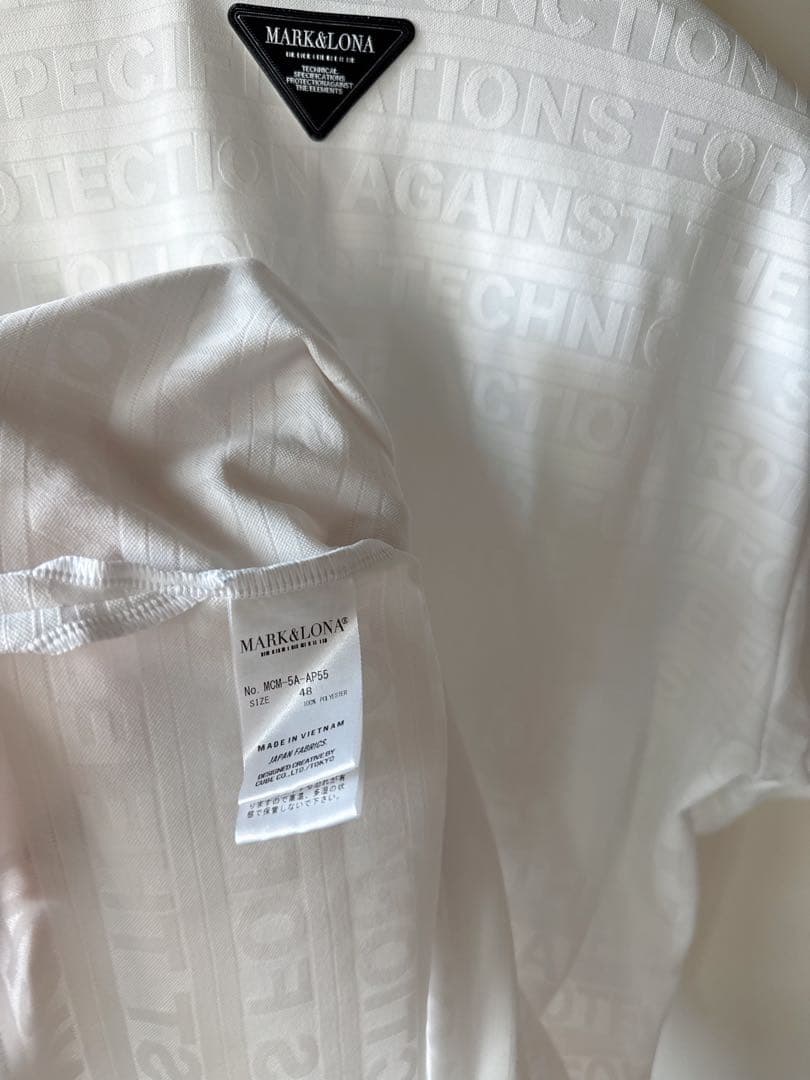 美品 ★ MARK&LONA ポロシャツ CODE 白 マーク&ロナ 正規品