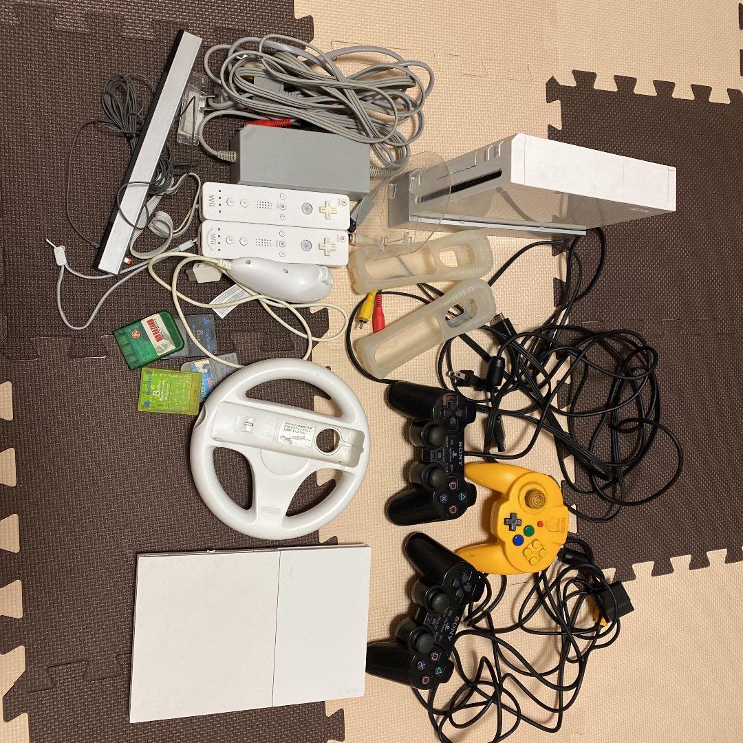 Nintendo Wii RVL-S-WDとプレステ2ゲームまとめ売り