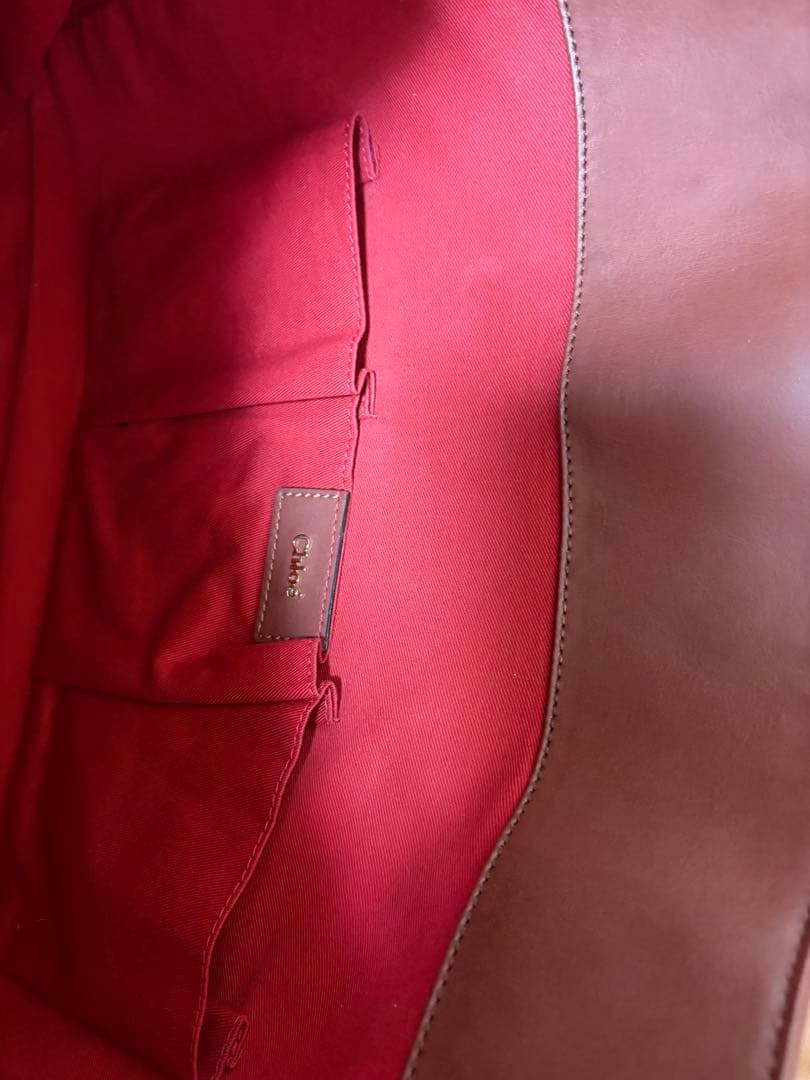 Chloé ブラウン トートバッグ タッセル付き