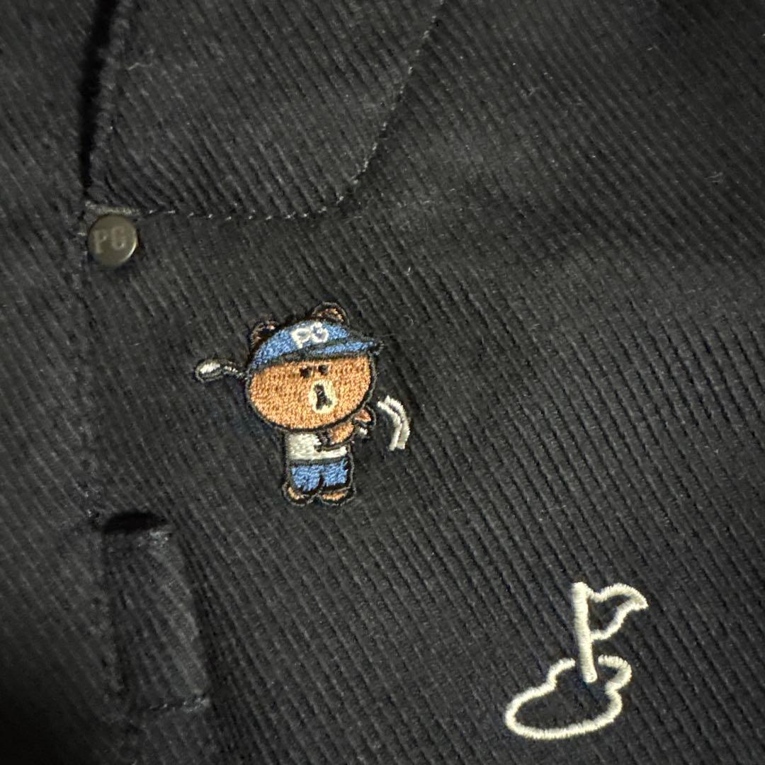 【希少】パーリーゲイツ ブラック LINEキャラクター　刺繍パンツ