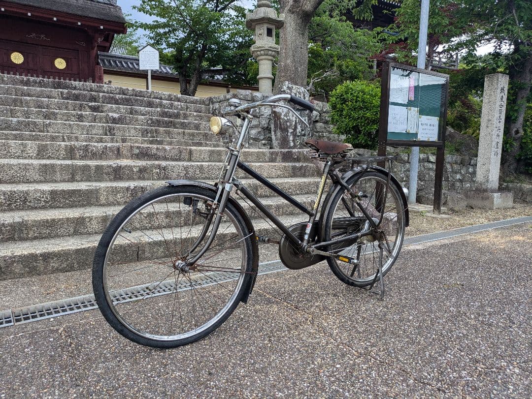 ナショナル　実用車　昭和　レトロ　自転車 ロッドブレーキ　ビンテージ