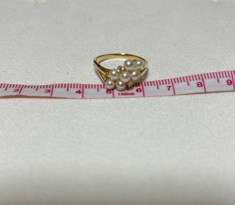 ミキモト　MIKIMOTO あこや真珠　ベビーパール　　リング　指輪　K18