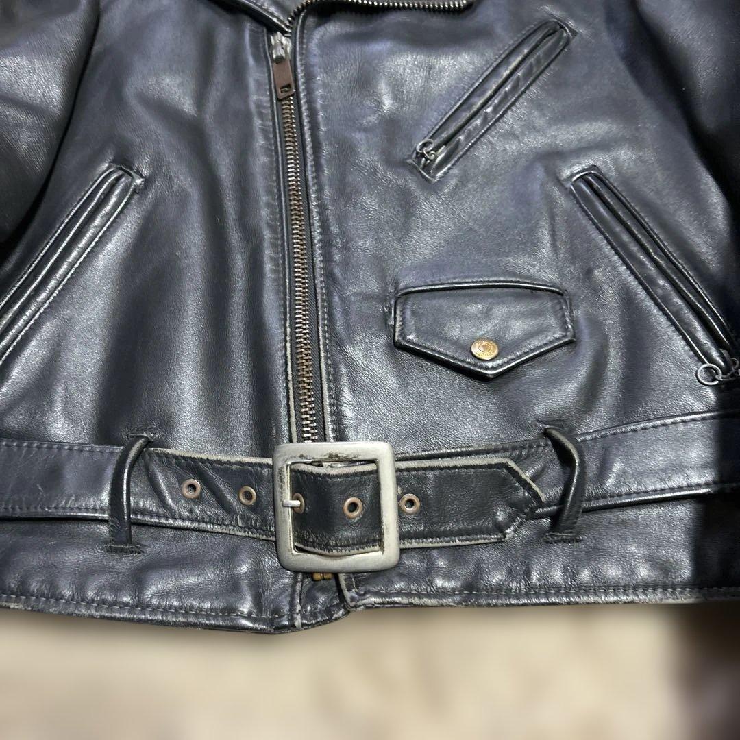 j*l様 schottショットレザーライダース38バイクタグゴールドボタン666