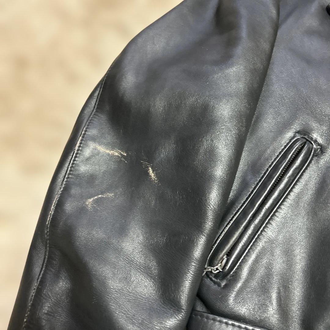 j*l様 schottショットレザーライダース38バイクタグゴールドボタン666