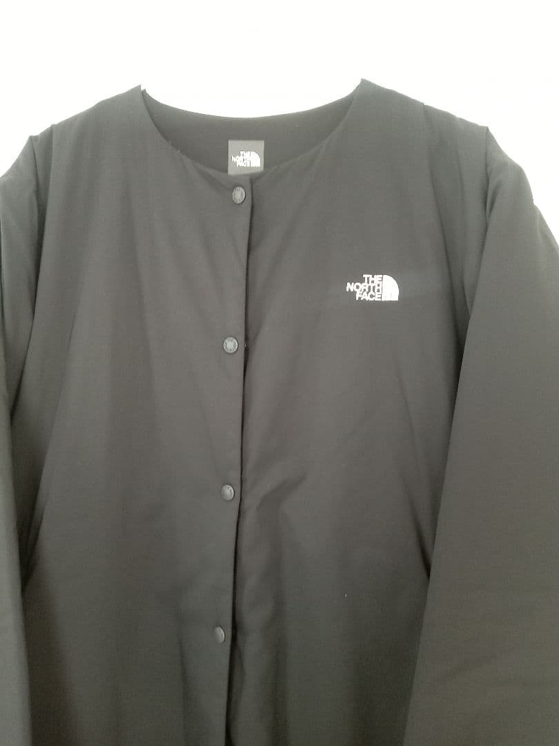 THE NORTH FACE ノーカラーロングコート ブラック ライトアウター