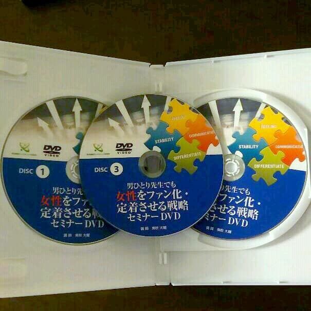 男ひとり先生でも女性をファン化・定着させる戦略セミナーDVD