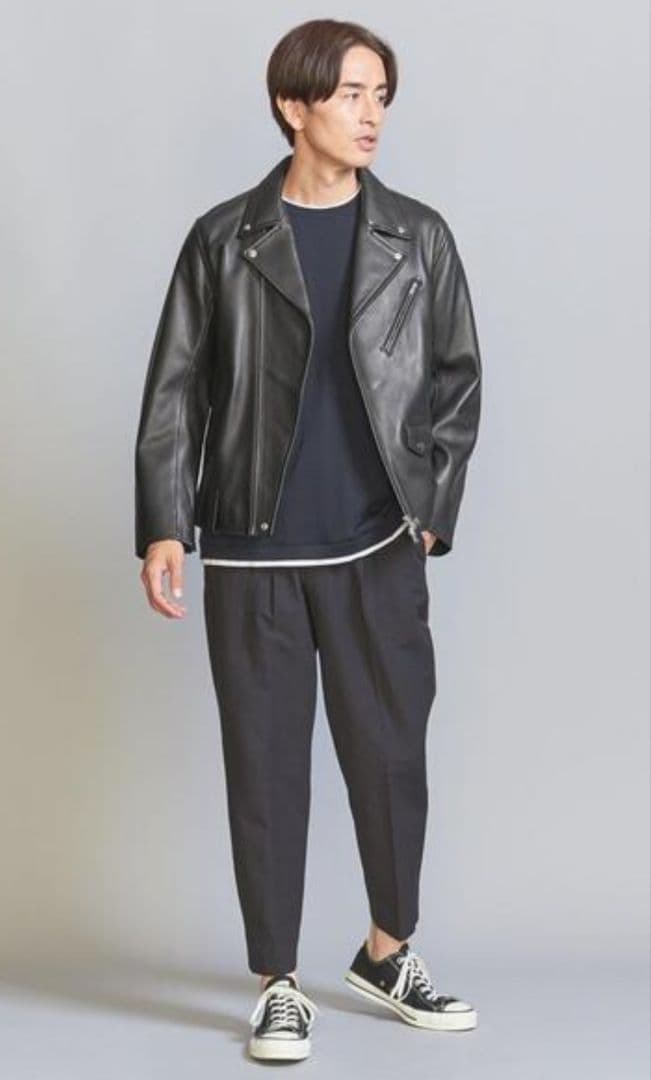 BEAUTY&YOUTH 羊革 レザーライダースジャケット XL ラムレザー