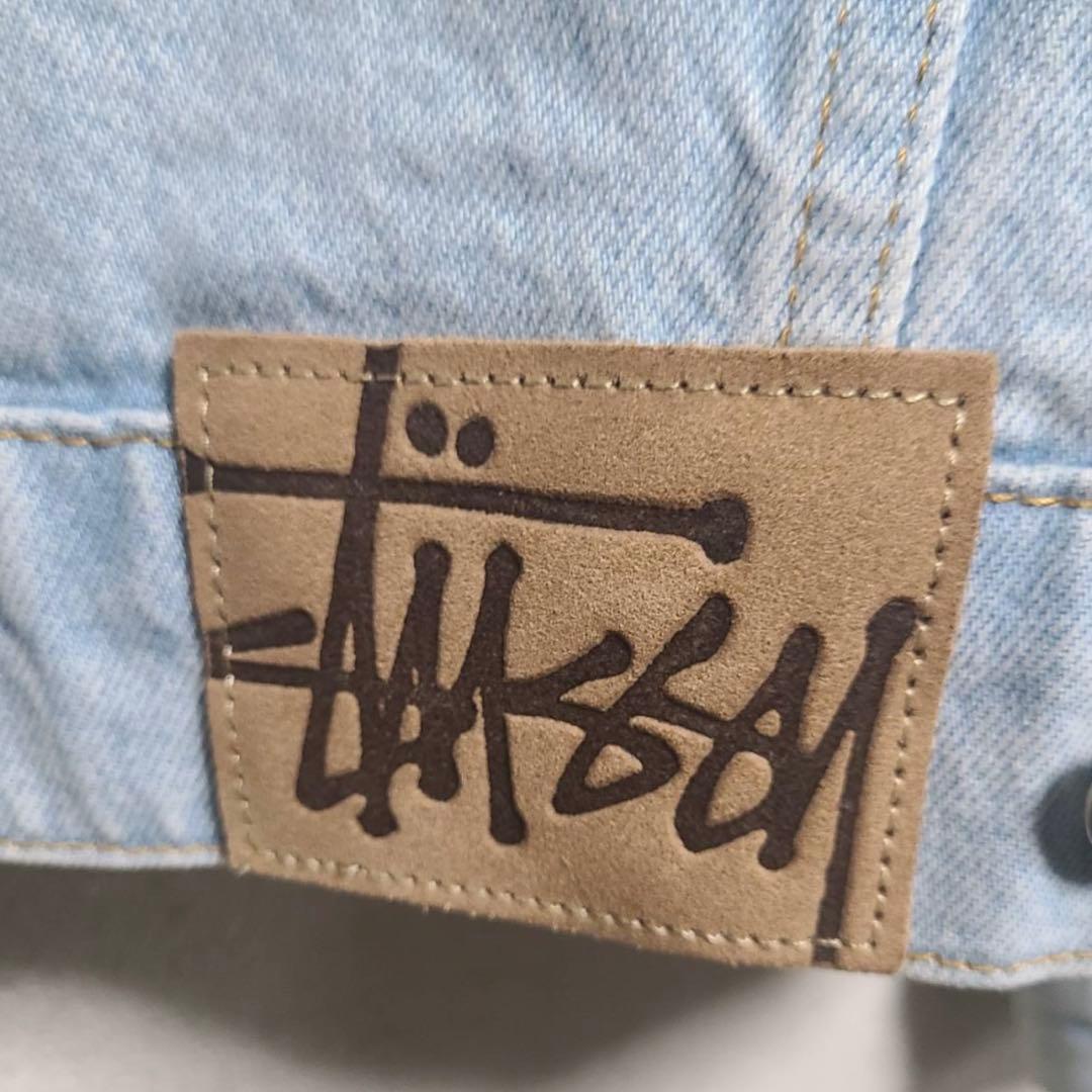 STUSSY デニムジャケット　ライトブルー　リラックスフィット　インディゴ