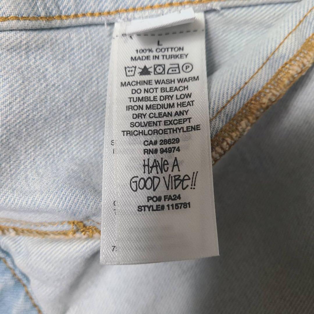 STUSSY デニムジャケット　ライトブルー　リラックスフィット　インディゴ