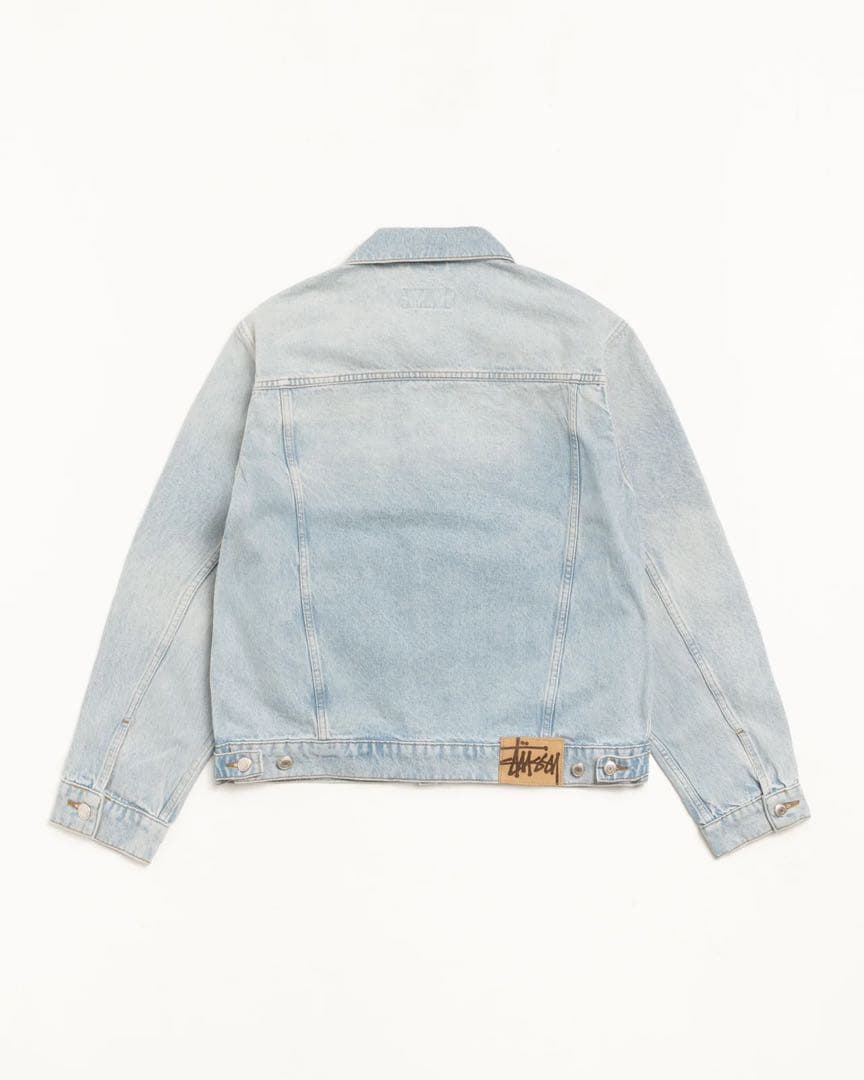 STUSSY デニムジャケット　ライトブルー　リラックスフィット　インディゴ