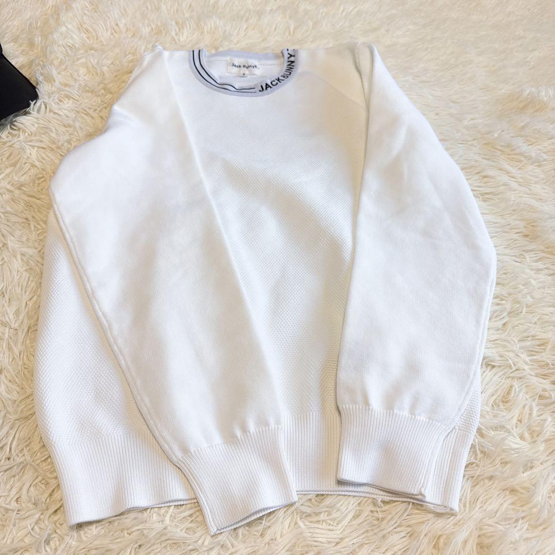 【ジャックバニー】美品 ニットセーター ホワイト 1サイズ レディース