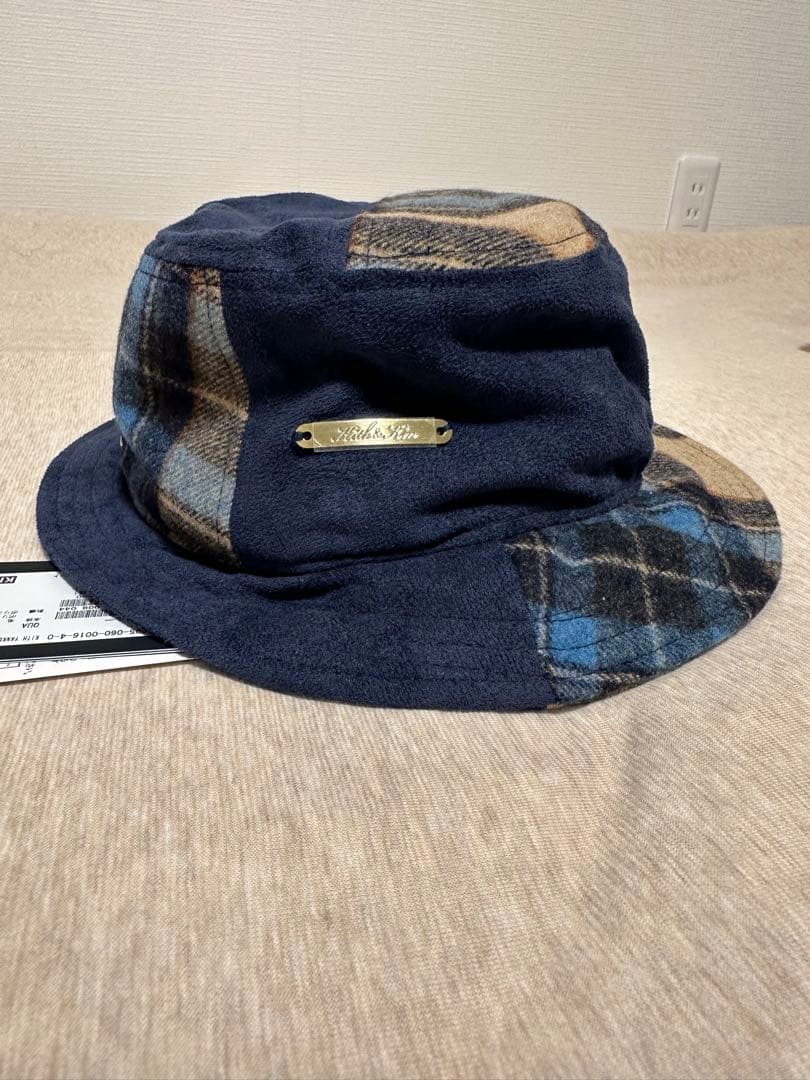 KITH バケットハット ネイビー チェック柄