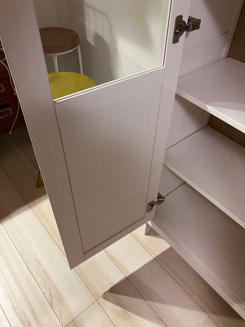 イケヤ　HEMNES ヘムネス　コレクションケース　リビング　食器棚　収納家具
