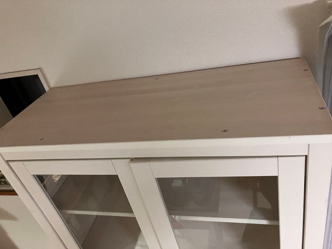 イケヤ　HEMNES ヘムネス　コレクションケース　リビング　食器棚　収納家具