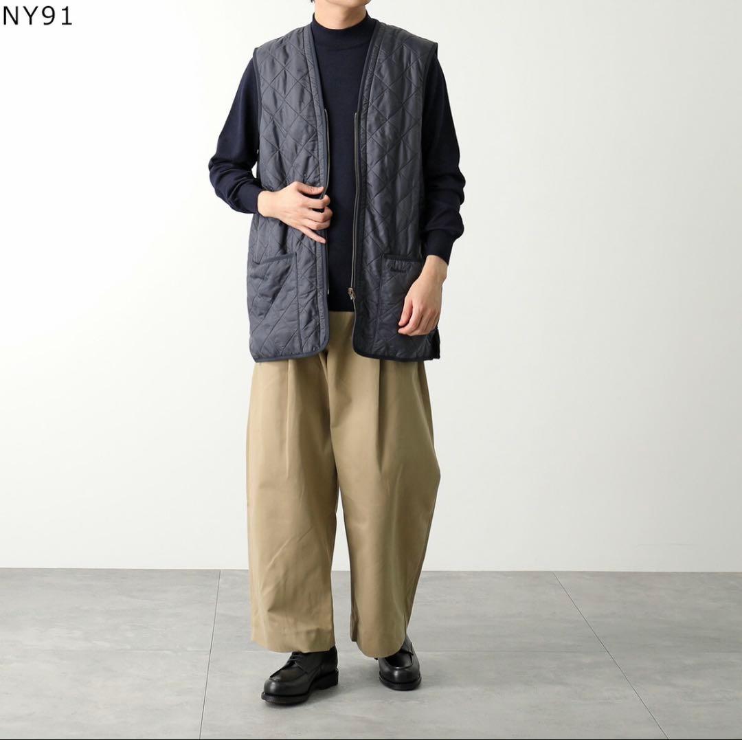 Barbour ネイビー キルティングベスト Lサイズ