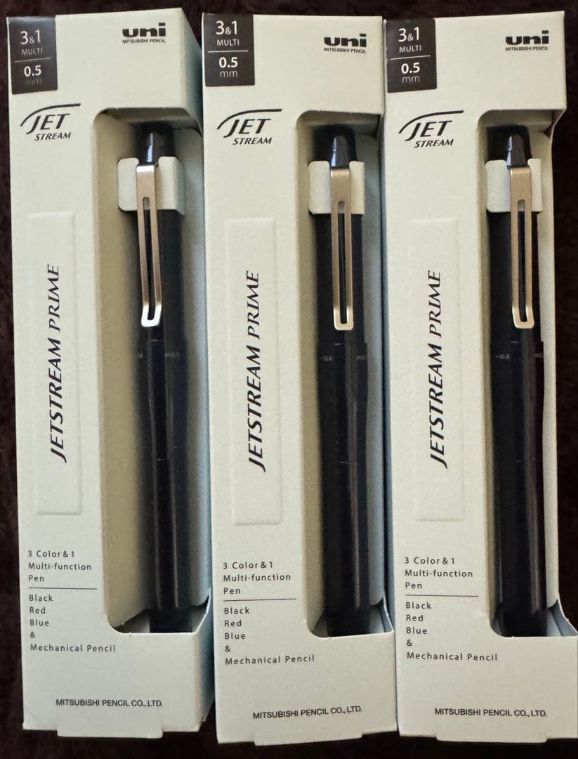 JETSTREAM PRIME 多機能ペン 3色 0.5mm ３本セット