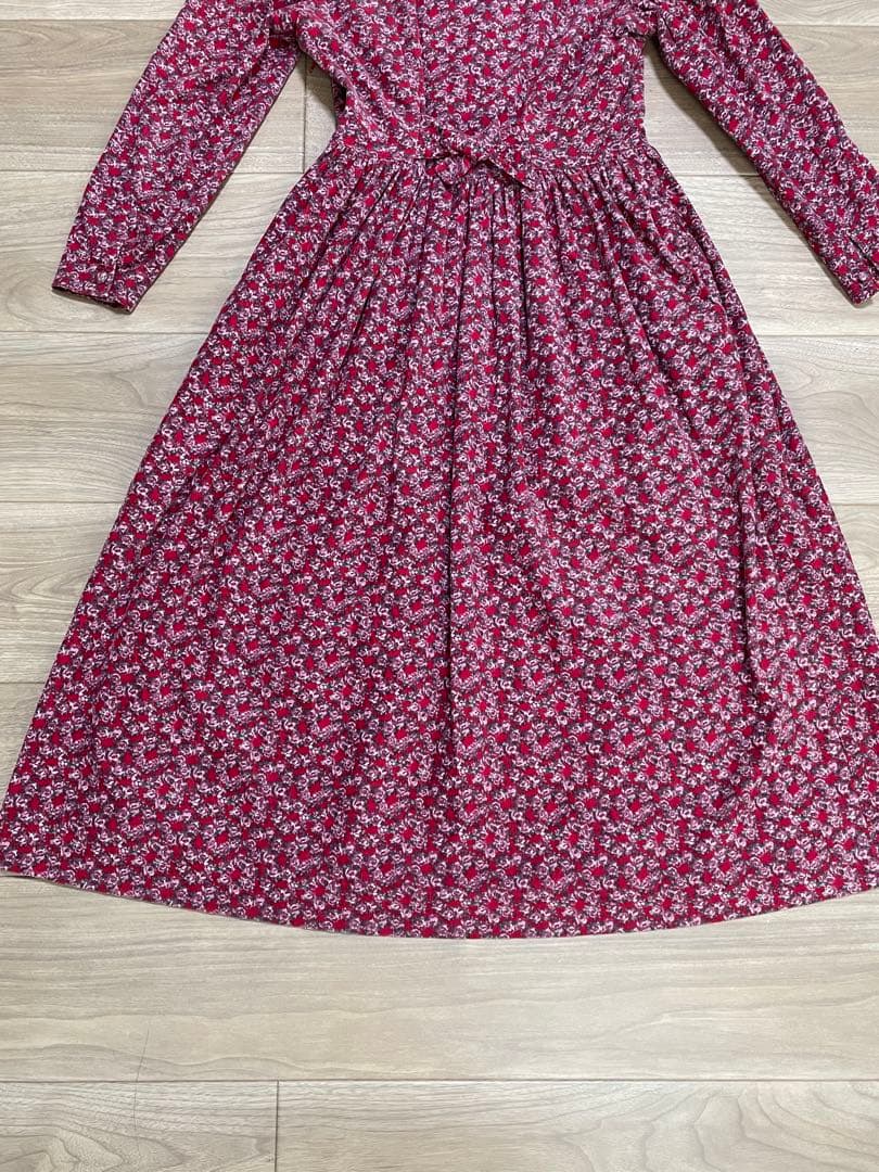 【希少】ローラアシュレイ 花柄フレアロングワンピース レトロ ヴィンテージ