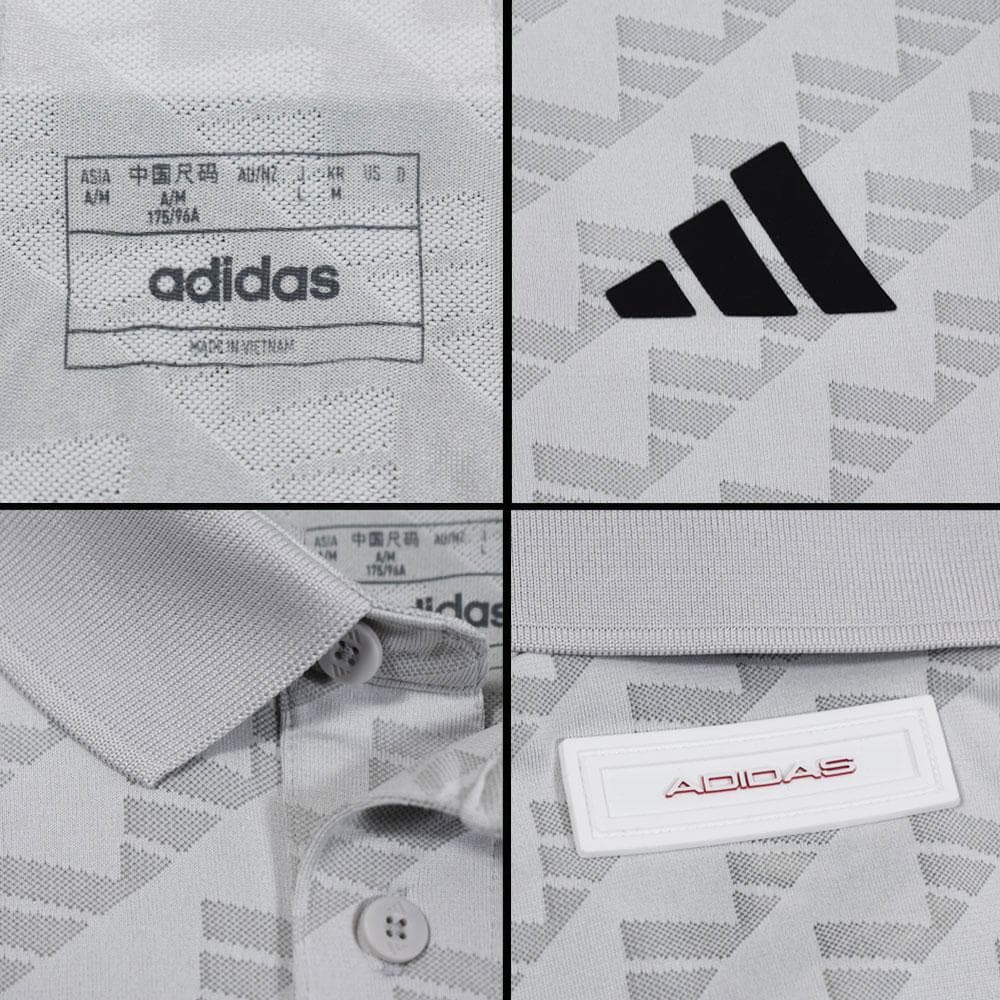 adidas/アディダス ゴルフ ポロシャツ【ライトグレー/Ｌ】新品！