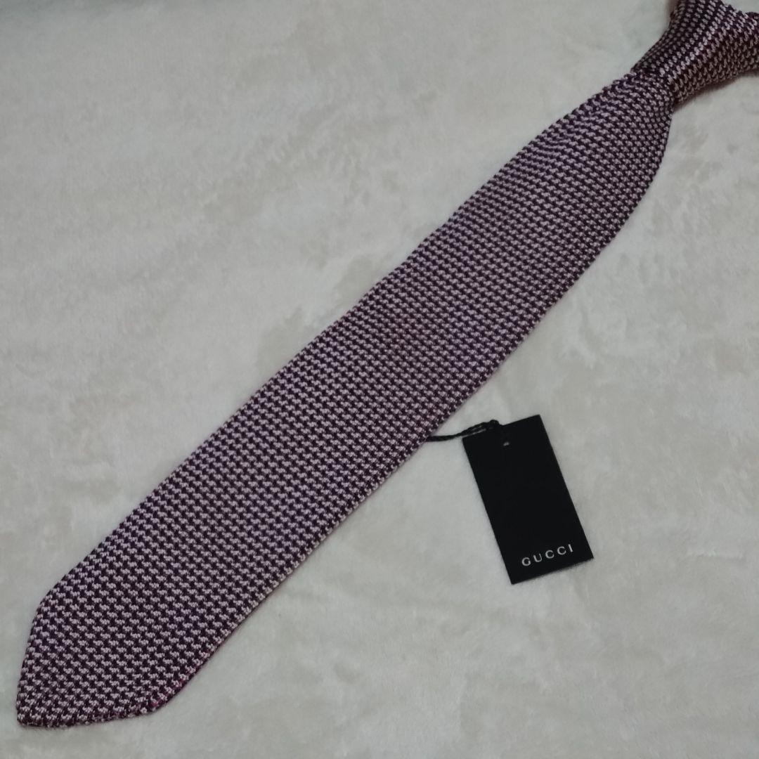 タグ付き未使用品■グッチ　GUCCI　ネクタイ　シルクニットタイ　マルチカラー