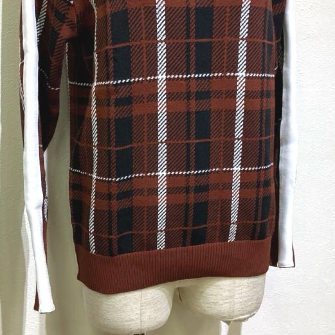☆美品☆PEARLY GATES チェック柄モックネックニットプルオーバー