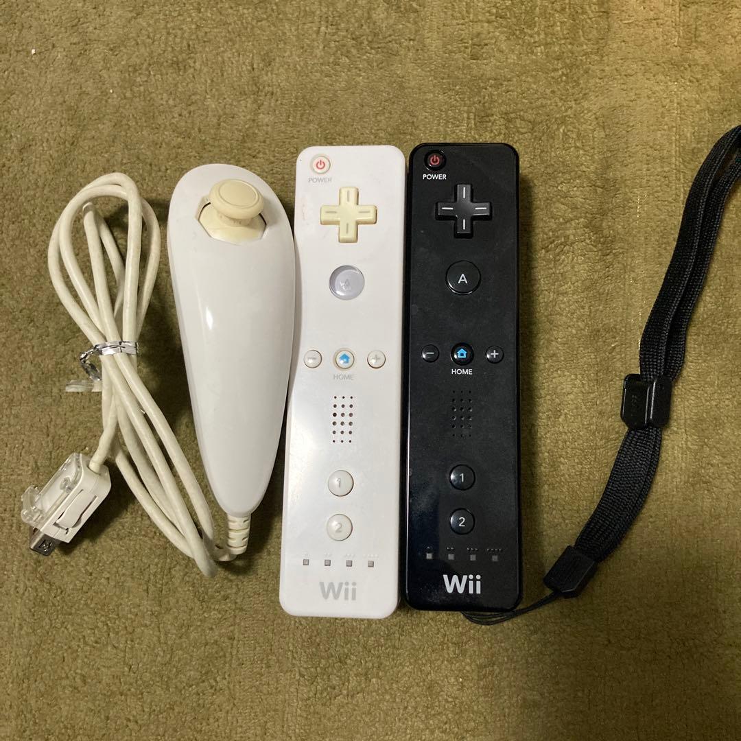 Wii 本体＋ソフト6本＋マリオカートハンドル1本