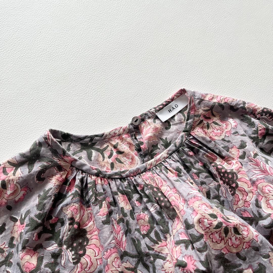 ▼23ss✨H.A.O ハオ Block Print Dress ワンピース
