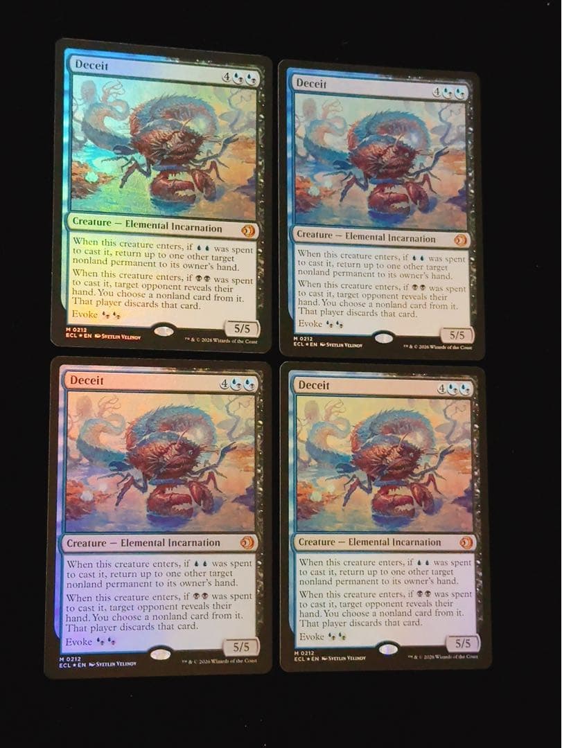 【foil】欺瞞　英語　4枚セット