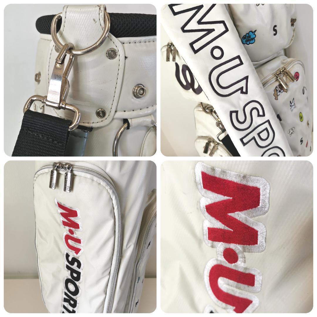 M•U SPORTS ミエコウエサコ ゴルフ キャディバッグ ホワイト 白