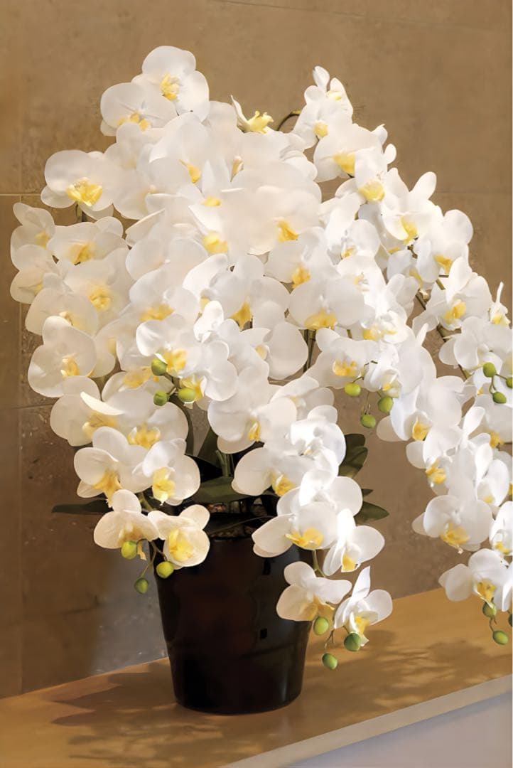 光触媒　人工観葉植物　フェイクグリーン　フレッシュロング胡蝶蘭7本立w