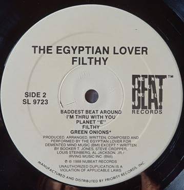 洋楽 EGYPTIAN LOVER/FILTHY (US LP)
