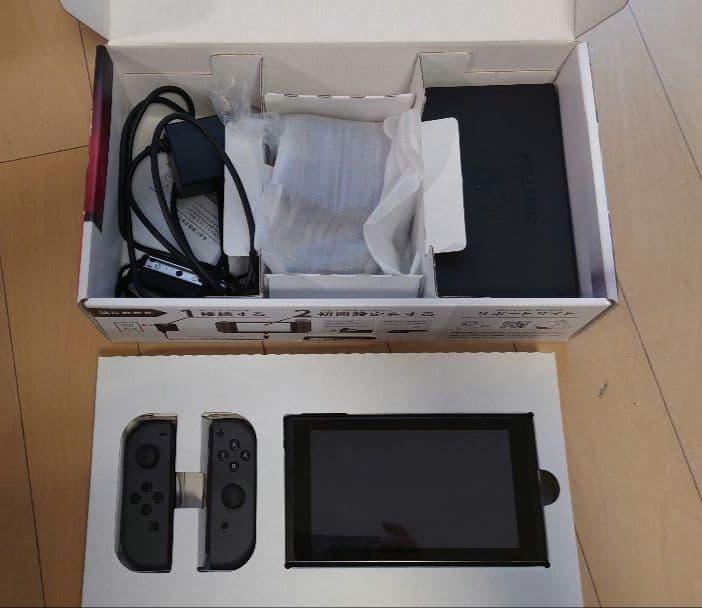 Nintendo Switch 本体【グレー】 + 箱.付属品完備