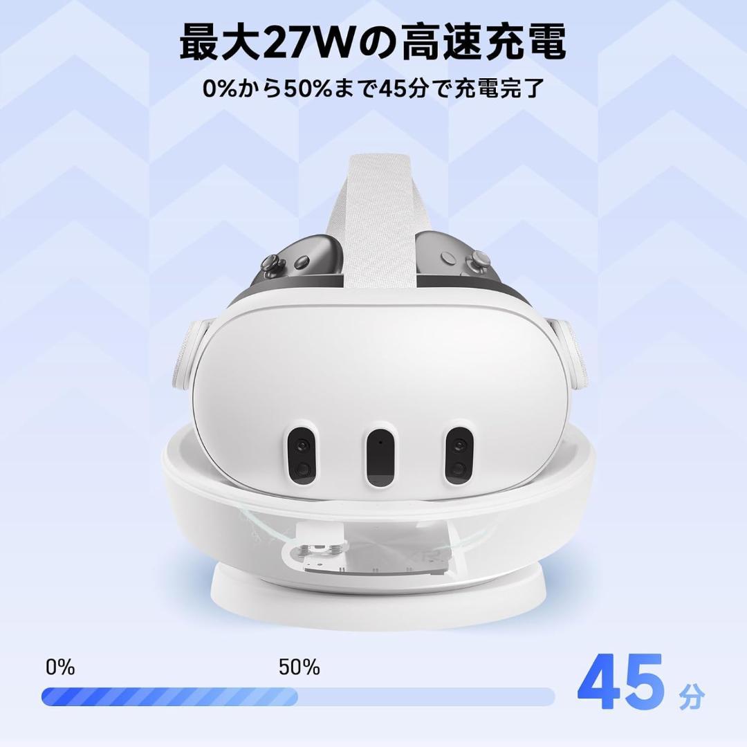 PRISMXR　VR用充電ドック　バッテリー2個付属　Quest3と互換性あり