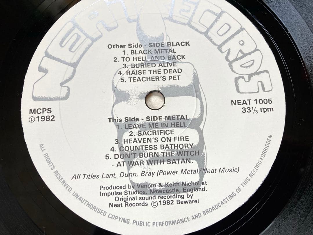 【UK】LP VENOM / BLACK L / NEAT 1005