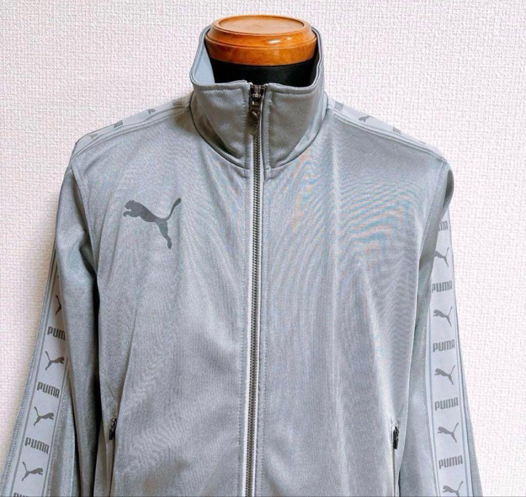 【PUMA】ジャージ　上下　スポーツウェア　シルバー　ビックロゴ　メンズSサイズ