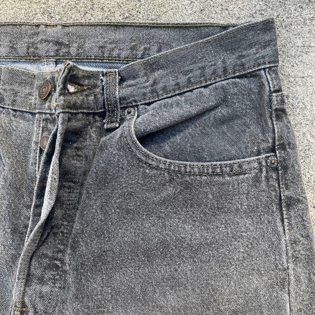 90s 美品毛羽立ち　Levi's 501 Black 米国製 先染33x30