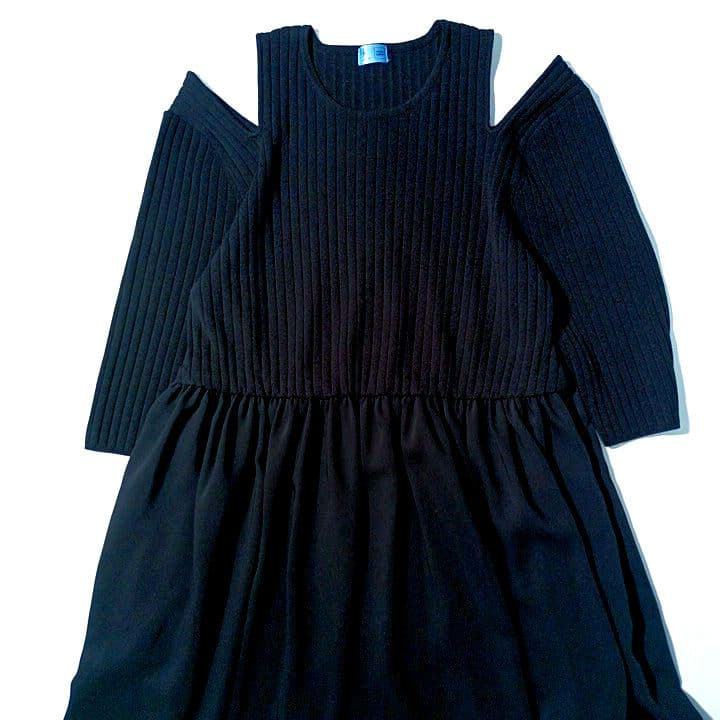 組曲 × セツコサジテール　ロングワンピース　ブラック　15　大きいサイズ