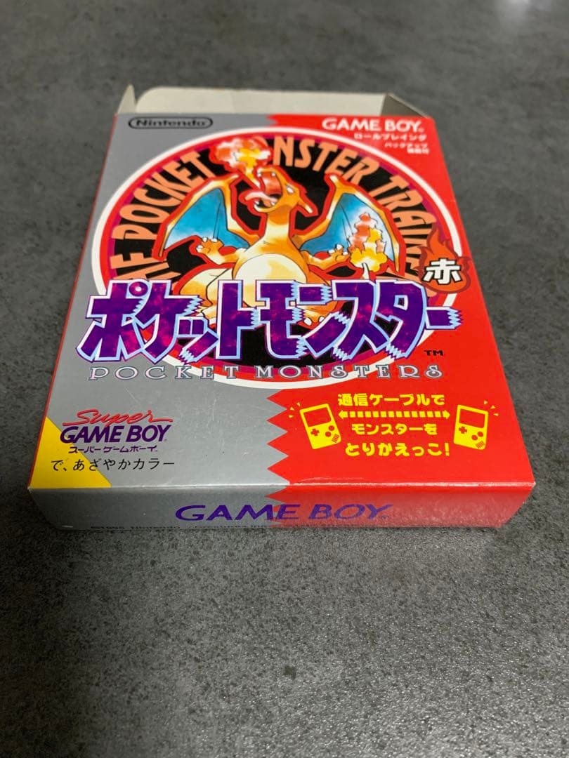 【動作確認済】ゲームボーイ　ポケットモンスター　赤　ソフト　箱付