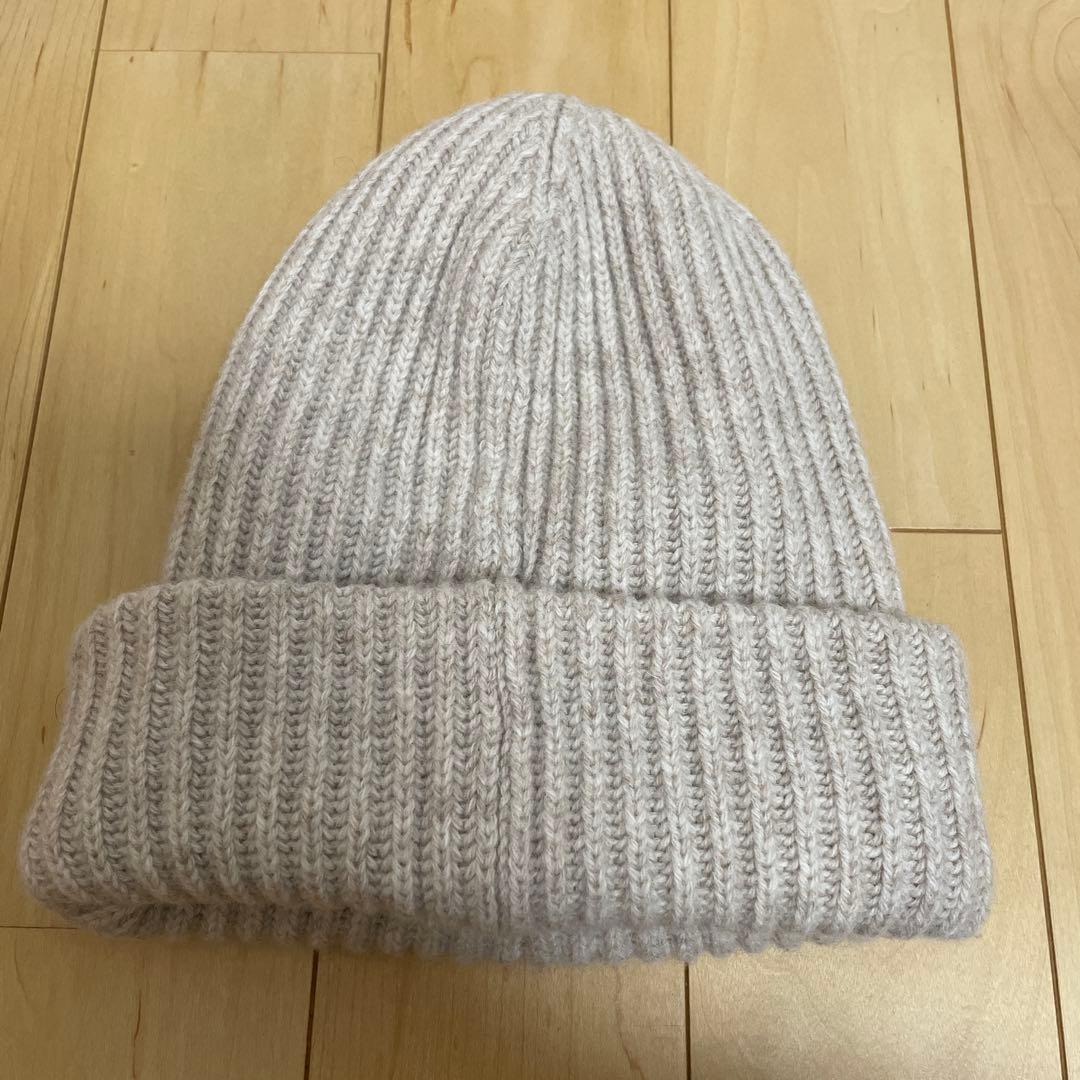 【新品 未使用 タグ付き】 GANNI ニット帽 ベージュ