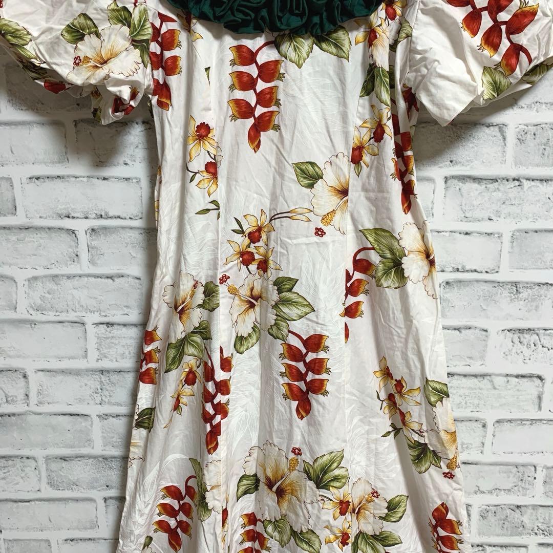 【CCFashions】フラダンス衣装　ハワイ製　花柄　ドレス　ムームー