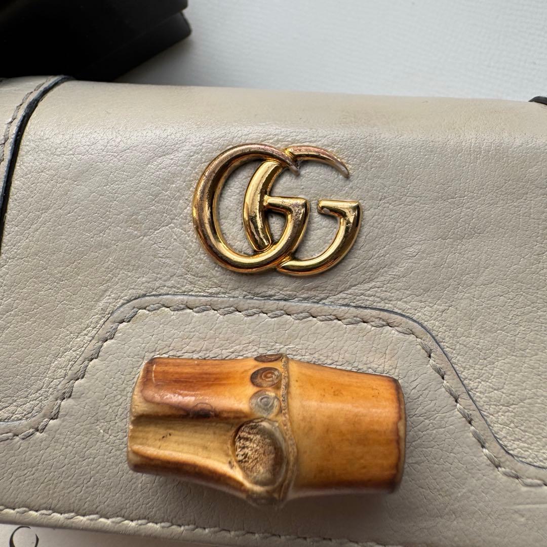 【美品】 124 GUCCI グッチ マーモント キーケース ウッド
