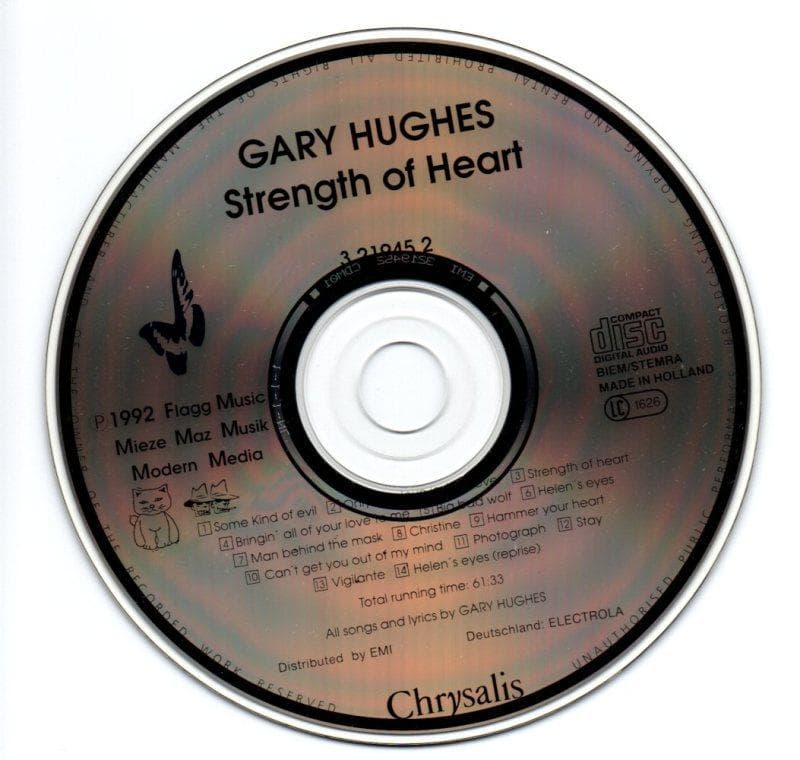 GARY HUGHES-Strength of heart 輸入盤レア