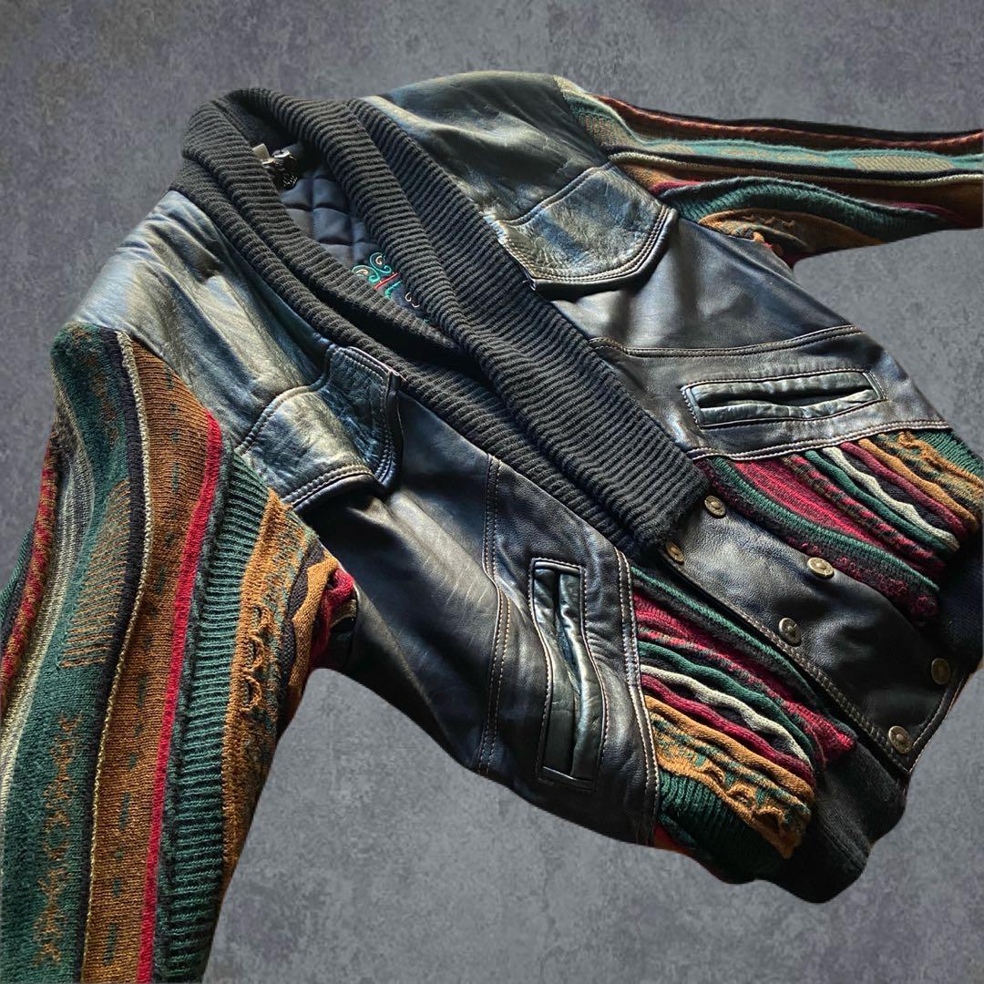 ジャケット・アウター 90s 00s vintage euro leather blouson y2k