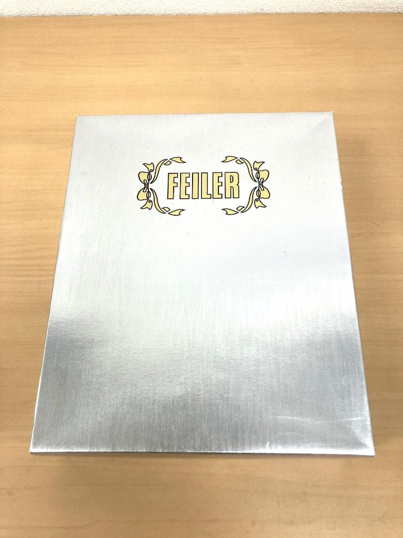 ち*ん様 未使用品　FEILER フェイラー シェニール織り エプロン 水色　花