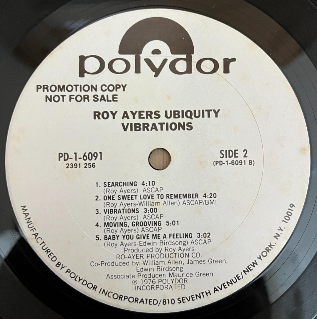 洋楽 LP ROY AYERS VIBRATIONS US Promo