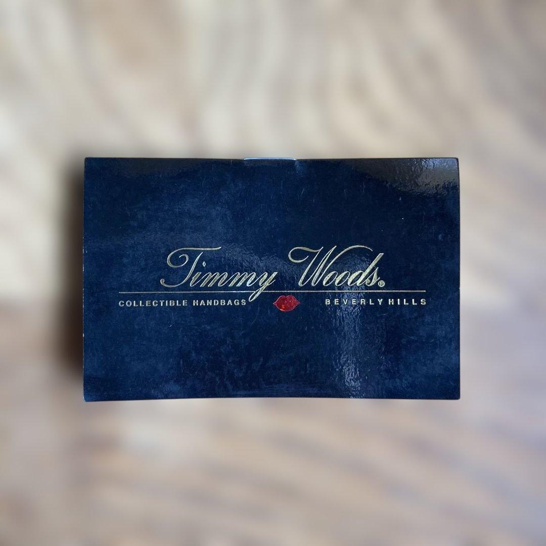 TIMMY WOODS 木製パーティーバッグ ローズモチーフ