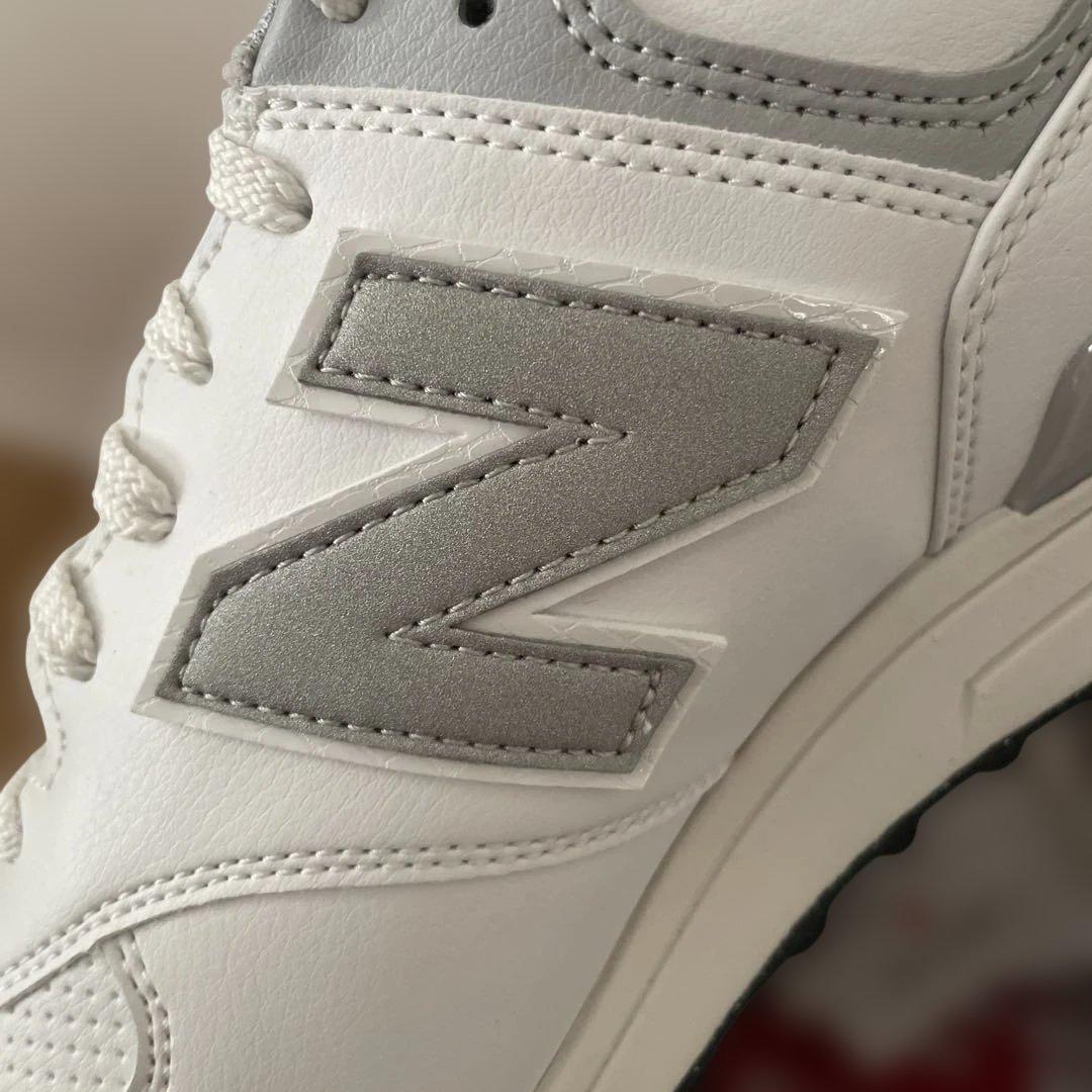 New Balance 574 ホワイトゴルフシューズ　スパイクレス　#2064